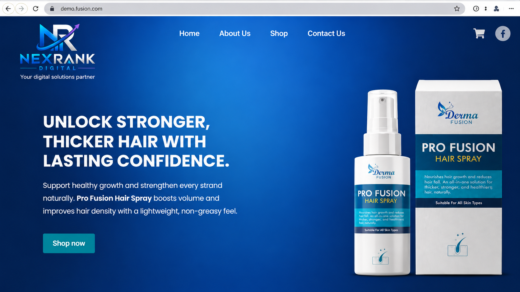 Derma Fusion – E-Commerce Website & Product Branding